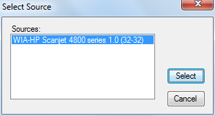 Selecting a scanning source