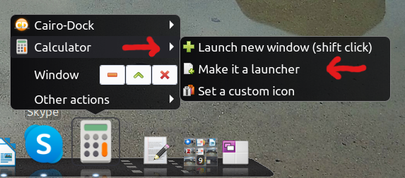 Create a launcher from an open app