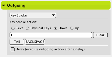 Translator Outgoing Key Stroke example