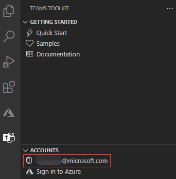 Teams Toolkit M365 Account