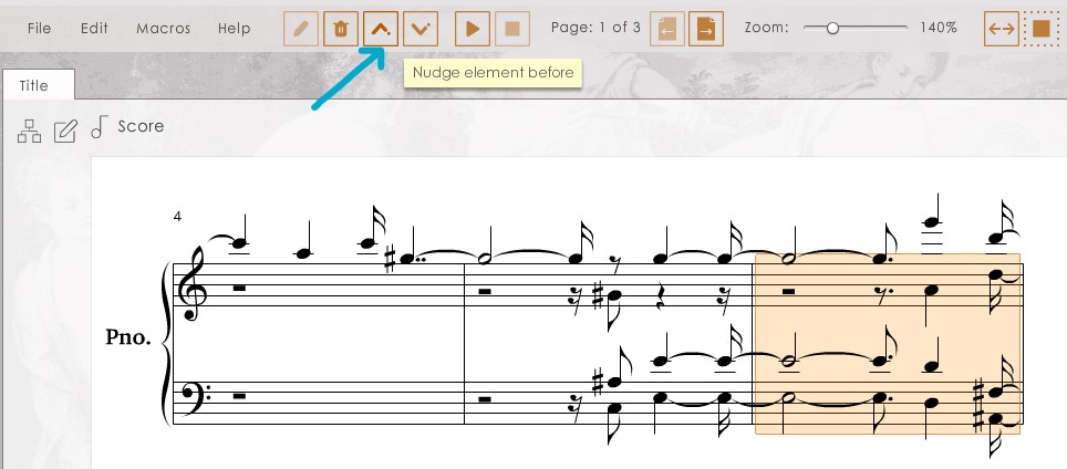 Preparing to "nudge before" a Measure