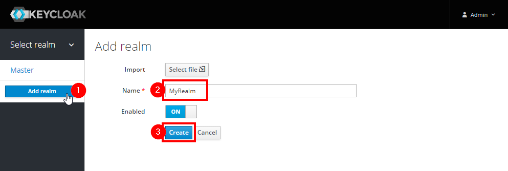 keycloak create realm