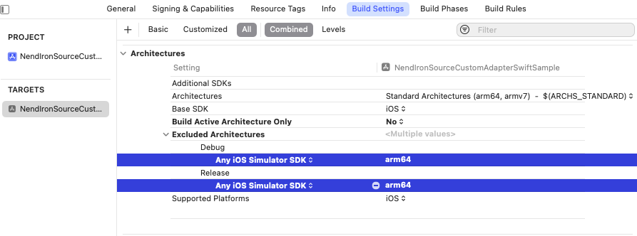 where excluded architectures