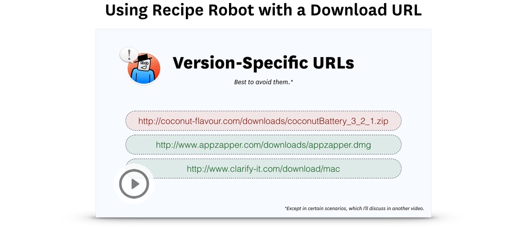 Using Recipe Robot with a Download URL