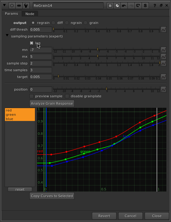 ReGrain log curves