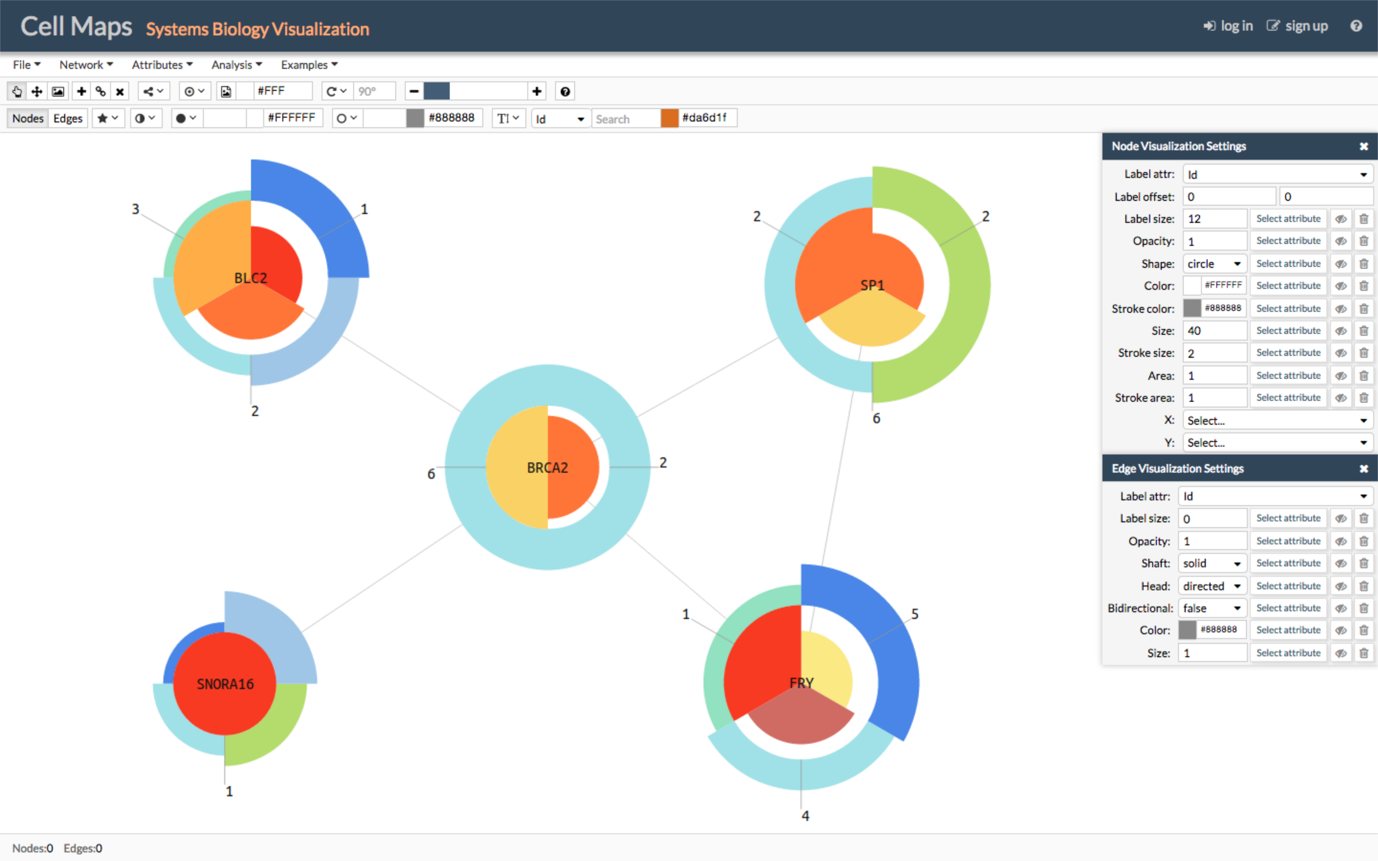 Pie chart and donut chart visualization