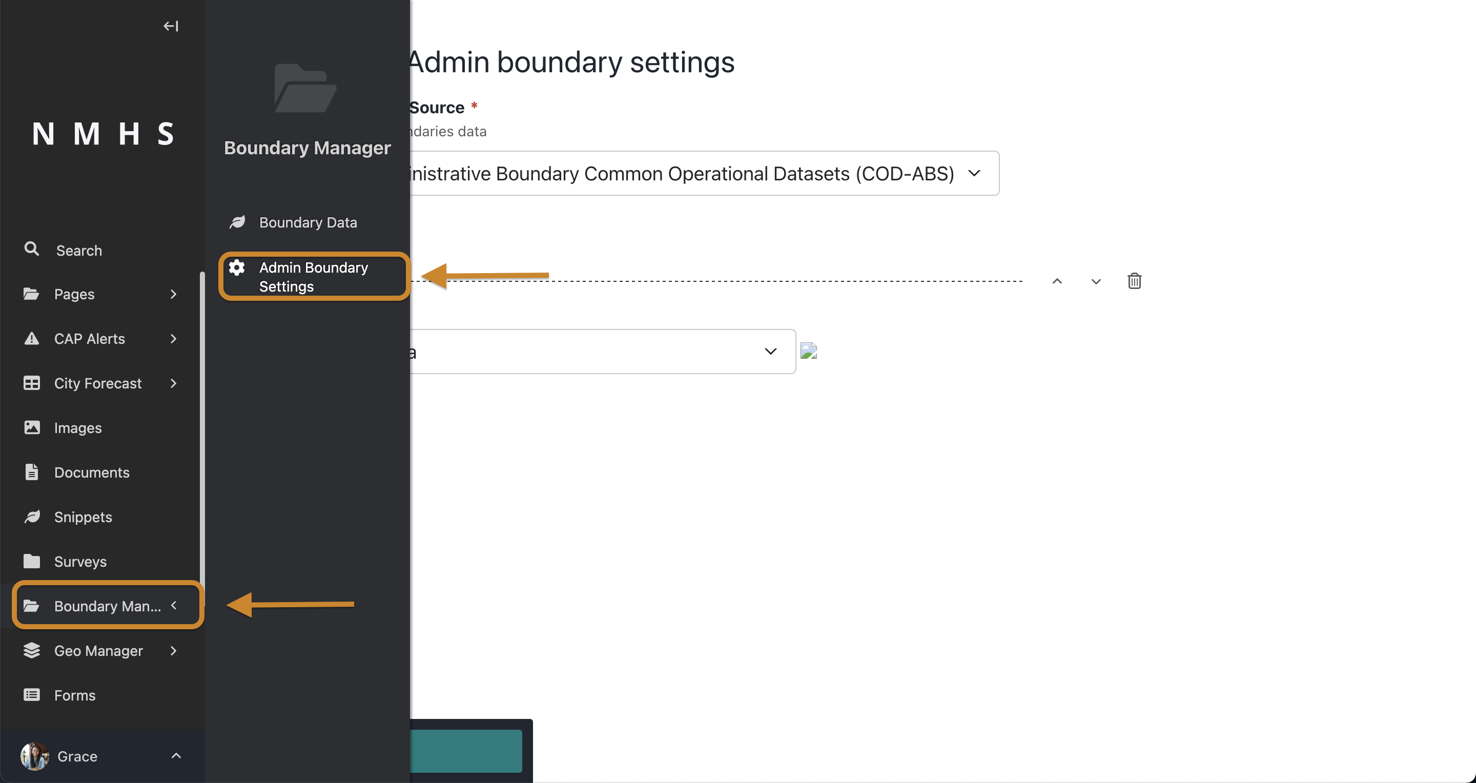 Boundary Settings